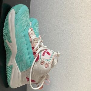 Moohah Teal and Pink Sneakers